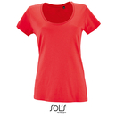 Camiseta de mujer Metropolitan de corte bajo con cuello redondo