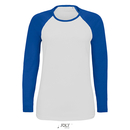 Camiseta de manga larga lechosa para mujer