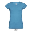 Ladies` V-Neck-T-Shirt Moon