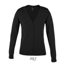 Golden Women V-Neck Knitted Cardigan