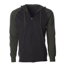 Men`s Lightweight Jersey Raglan Zip Hood