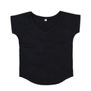 Camiseta holgada con cuello en V para mujer