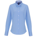 Camisa de rayas Oxford de algodón para mujer