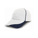 Gorra de algodón cepillado pesado con visera festoneada y ribete en contraste