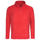 Mezza zip in pile