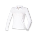 Polo elasticizzata a maniche lunghe da donna