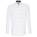 Camicia da uomo a maniche lunghe con vestibilità sagomata in popeline