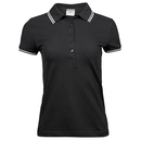 Womens Luxury Stripe Stretch Polo