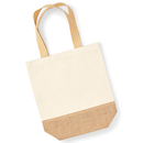 Shopper de lona con base de yute