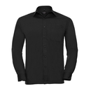 Camisa clásica de popelina de polialgodón de manga larga para hombre