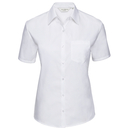 Ladies` Short Sleeve Classic Pure Cotton Poplin Shirt