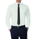 Poplin Shirt Black Tie Long Sleeve / Men