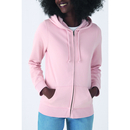 Chaqueta orgánica con capucha y cremallera / Mujer