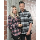 Women`s Woven Plaid Flannel Shirt