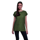 Ladies` Spray Dye Extended Shoulder Tee