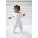 Maillot de nuit bio pour bébé avec moufles à rayures