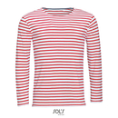 Men`s Long Sleeve Striped T-Shirt Marine