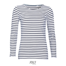 Women`s Long Sleeve Striped T-Shirt Marine