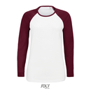 Camiseta de manga larga lechosa para mujer