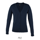 Golden Women V-Neck Knitted Cardigan
