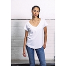 Camiseta holgada con cuello en V para mujer