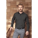 Camicia in popeline aderente a maniche lunghe da uomo
