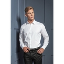 Mens Stretch Fit Poplin Long Sleeve Cotton Shirt