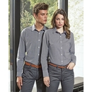 Camicia da donna in cotone a maniche lunghe con microcheck (Gingham)