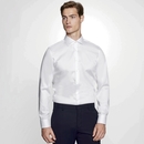 Camisa de hombre Slim Fit de sarga de manga larga
