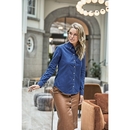 Camisa de sarga casual para mujer