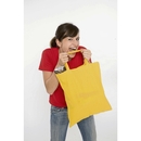 Borsa in cotone con maniglie corte