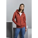 Ladies` Authentic Melange Zipped Hood Sweat
