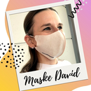 PREMIUM Gesichtsmaske aus Filtervlies mehrfach verwendbar - Modell: David - 2 Stk.