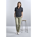 Ladies` Short Sleeve Classic Pure Cotton Poplin Shirt