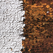 Pailletten Patch gold/white für die Sublimation und Applikation auf Textilien