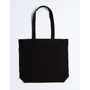 Cotton bag with side gusset long handles