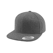FLEXFIT Melton Wool Snapback Cap (Dark Grey, One Size)