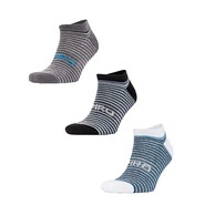 SPIRO 3-Pack Mixed Stripe Coolmax Sneaker Socks