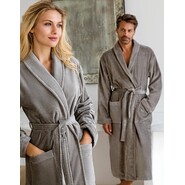Vossen velour bathrobe Feeling / shawl collar