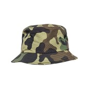 FLEXFIT Camo Bucket Hat (Green Camo, One Size)
