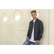 Build Your Brand Nylon Bomber Jacket