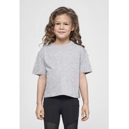 Build Your Brand Girls Cropped Jersey Tee