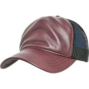 FLEXFIT Leather Trucker Cap