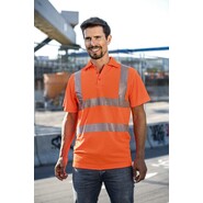 Korntex Hi-Vis Broken Reflective Premium Polo Shirt Manchester