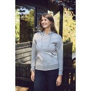 Sudadera neutra con cremallera para mujer