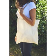 Neutral Shopping Bag With Long Handles