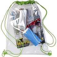 L-merch Transparent PVC Drawstring Backpack