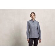 Premier Workwear Camisa de manga larga de chambray orgánico de comercio justo para mujer