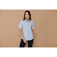 Henbury Camisa Oxford Clásica de Manga Corta para Mujer