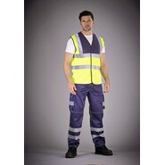 YOKO Hi-Vis Cargo Trousers With Knee Pad Pockets